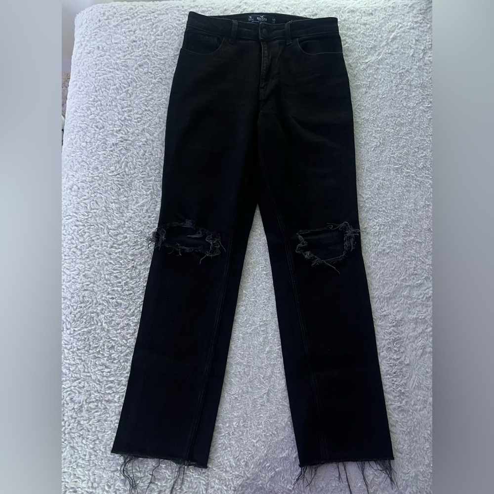 Hollister black straight leg jeans